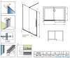Radaway Furo Brushed Nickel DWJ drzwi prysznicowe 130cm lewe szczotkowany nikiel 10107672-91-01L/10110630-01-01